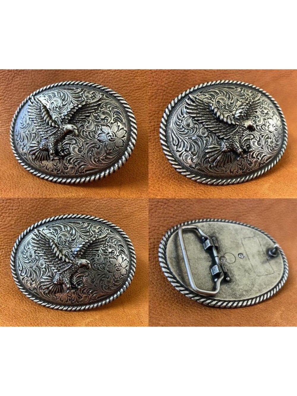 Unisex Antique Silver Gold Dog Bird Star Replacement Belt Buckle Multi-Style - Picture 4 of 6
